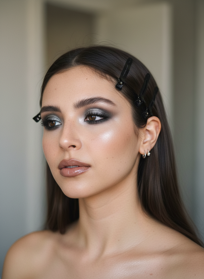 Black Smoky Metallic Glam